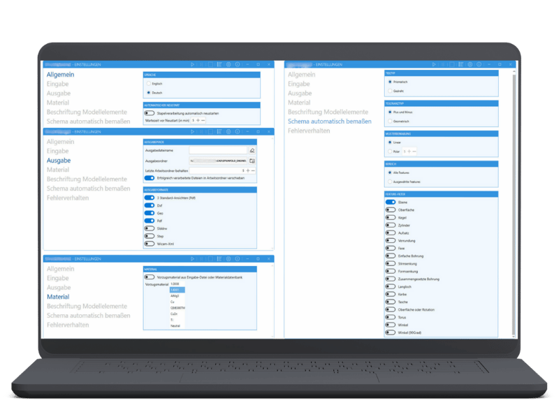 SPI Unfold Engine: Software-Dialoge