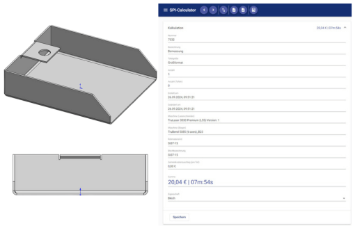 Beispiel: Preiskalkulation mit SPI Unfold Engine